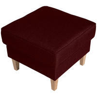 HOCKER in Textil Dunkelrot  - Buchefarben/Dunkelrot, Design, Holz/Textil (53/45/53cm) - Max Winzer