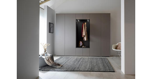 GARDEROBE 7-teilig in 296/233/39 cm - Anthrazit/Grau, Design, Holzwerkstoff (296/233/39cm) - Moderano