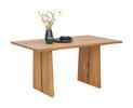 ESSTISCH 150/90/76 cm Eiche massiv Holz, Metall Schwarz, Eichefarben rechteckig  - Eichefarben/Schwarz, KONVENTIONELL, Holz/Metall (150/90/76cm) - Valdera