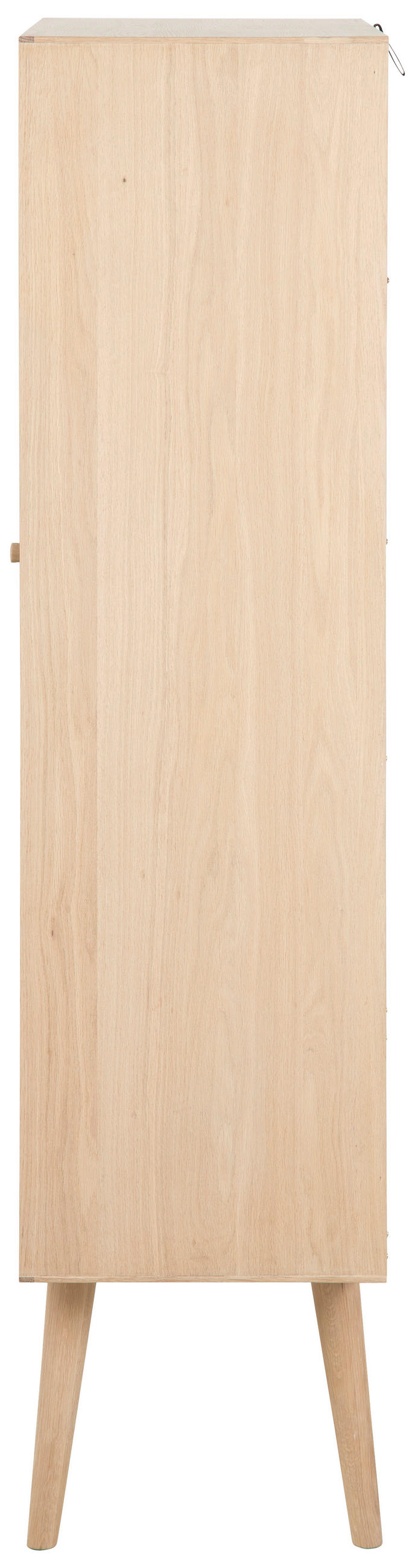 VITRINA, furnirano hrast barve hrasta - barve hrasta, Konvencionalno, steklo/leseni material (72/143,2/36cm) - MID.YOU