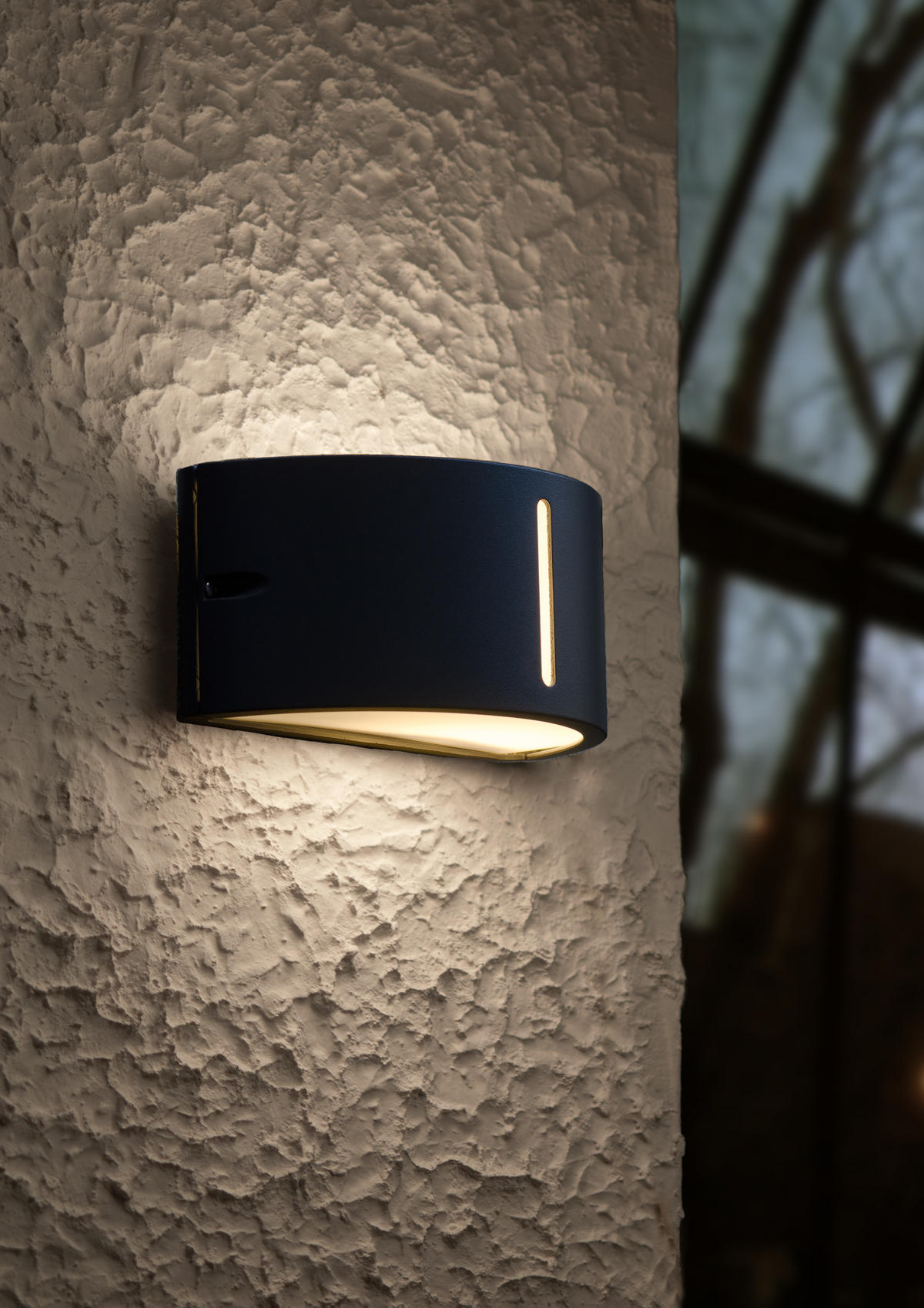 AUßENWANDLEUCHTE BONN   - Anthrazit/Weiß, Design, Kunststoff/Metall (13,5/25/12cm)