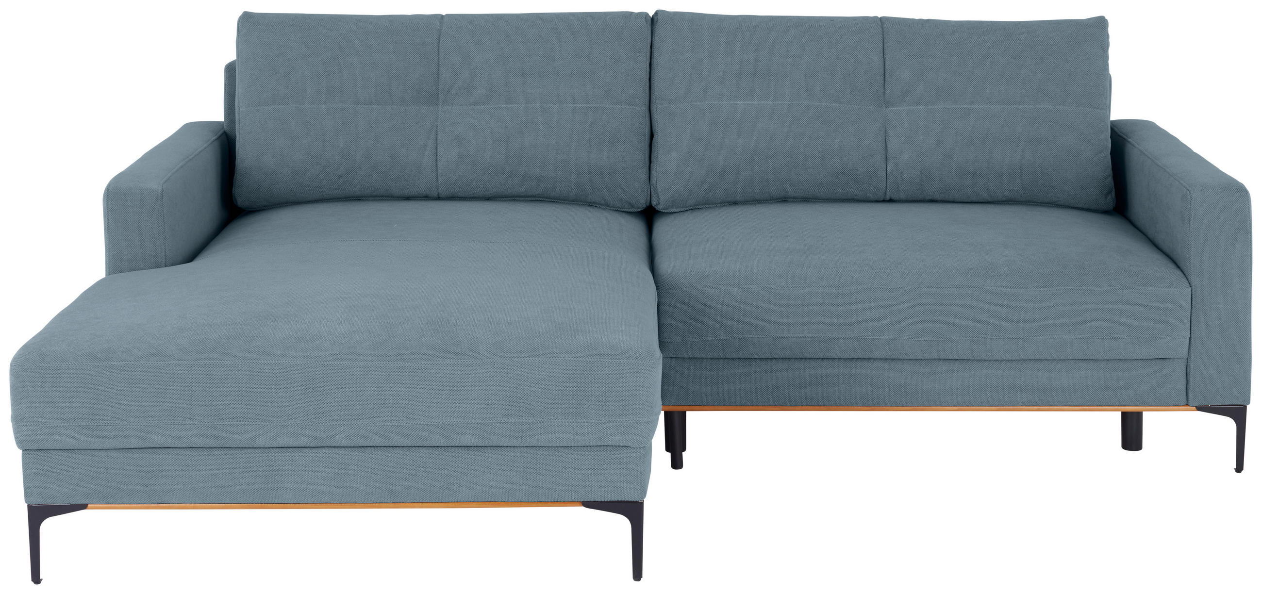 ECKSOFA Hellblau  - Schwarz/Hellblau, MODERN, Textil/Metall (162/238cm) - Ondega