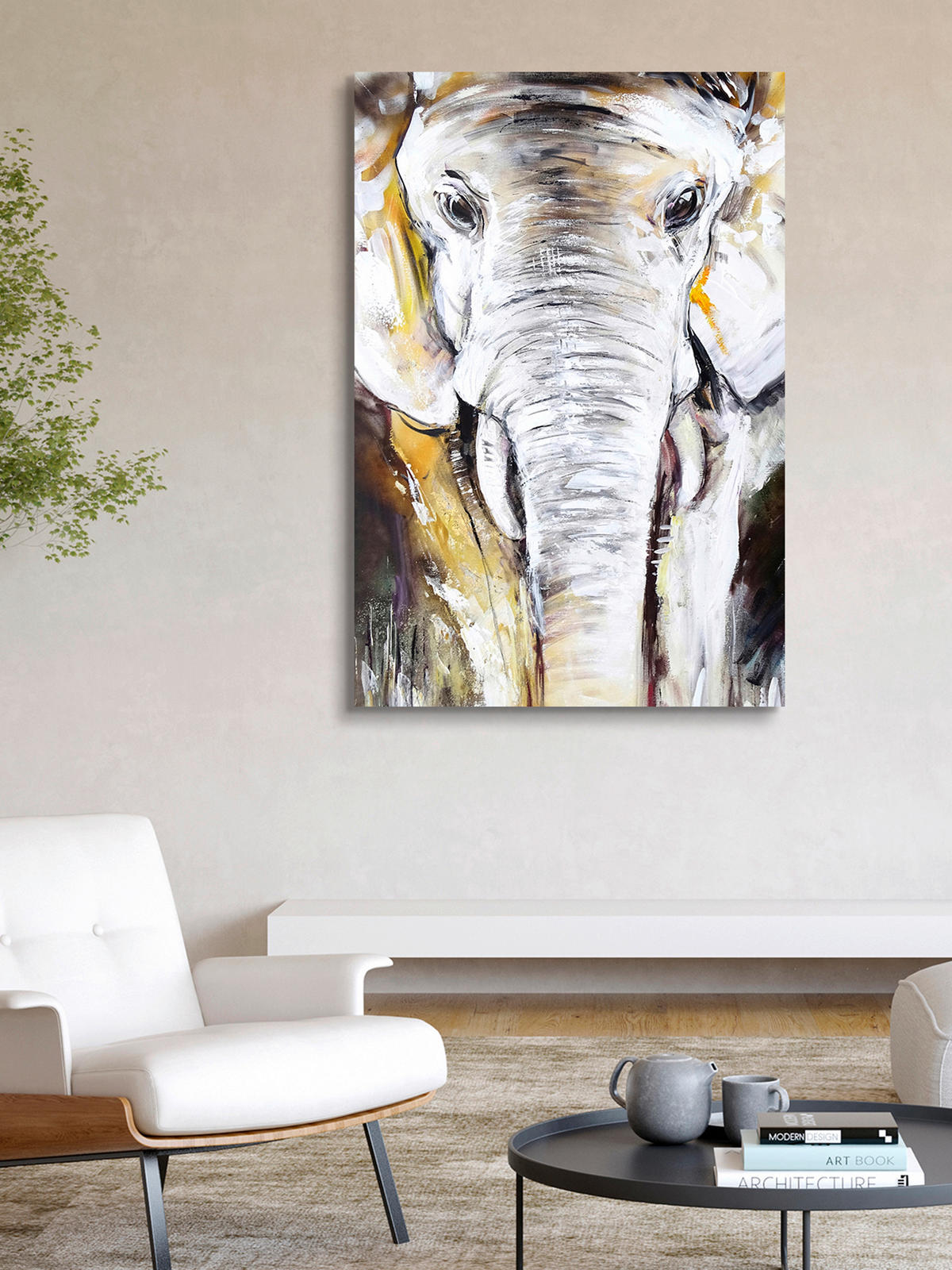 ÖLGEMÄLDE Tiere 118/80 cm  - Multicolor, Design, Holzwerkstoff/Textil (118/80cm) - Monee