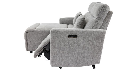 ECKSOFA  in Webstoff Grau  101/212 cm  - Schwarz/Grau, Design, Kunststoff/Textil (101/212cm) - Carryhome