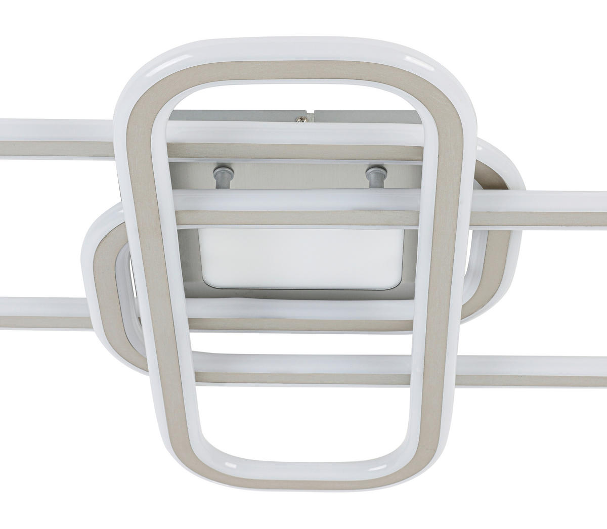 LED-DECKENLEUCHTE Etamin 103/46/11 cm   - Alufarben/Weiß, Design, Kunststoff/Metall (103/46/11cm) - Novel