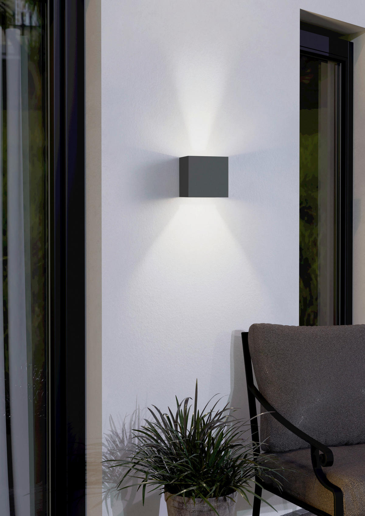 LED-AUßENLEUCHTE Calpino 10,5/10,5/11 cm  - Anthrazit, Basics, Metall (10,5/10,5/11cm) - Eglo