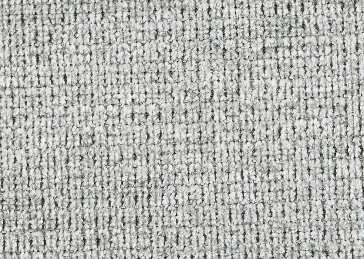 ECKSOFA  in Chenille Grauweiß Rücken echt, Kopfteilverstellung  265/200 cm  - Grauweiß/Naturfarben, KONVENTIONELL, Holz/Textil (265/200cm) - Stylife