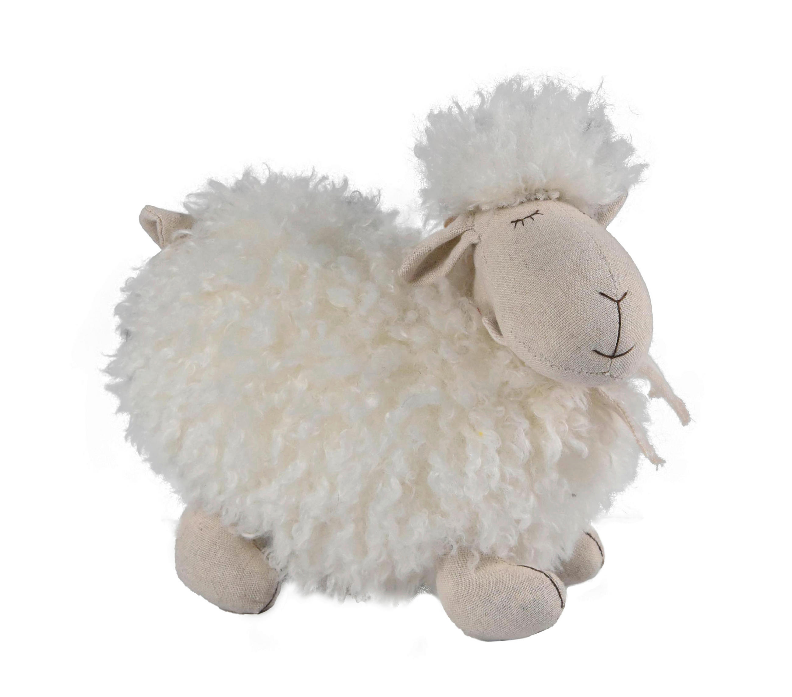 DEKOSCHAF - Beige/Weiß, LIFESTYLE, Holz/Textil (20/12/19cm)
