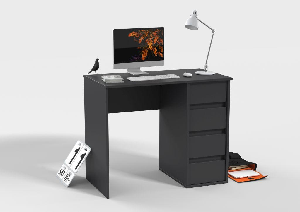 PISAĆI STOL   drvni materijal  - antracit, Moderno, drvni materijal (90/75/50cm)