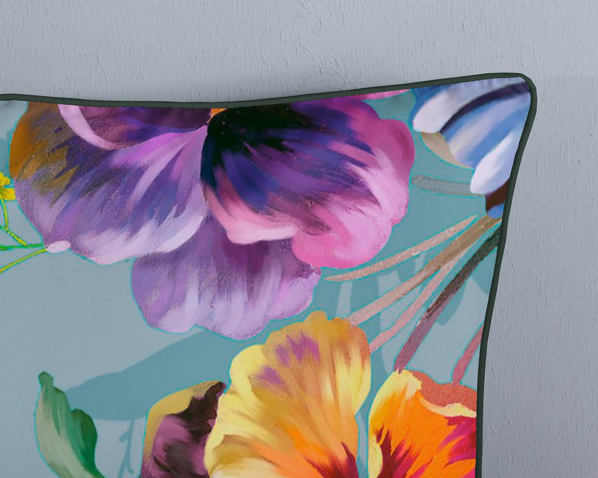 WENDEBETTWÄSCHE Novara Satin 135/200 cm  - Hellblau, Natur, Textil (135/200cm)