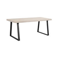 MATBORD i trä, metall 170/95/75 cm   - vit/svart, Klassisk, metall/trä (170/95/75cm) - Rowico