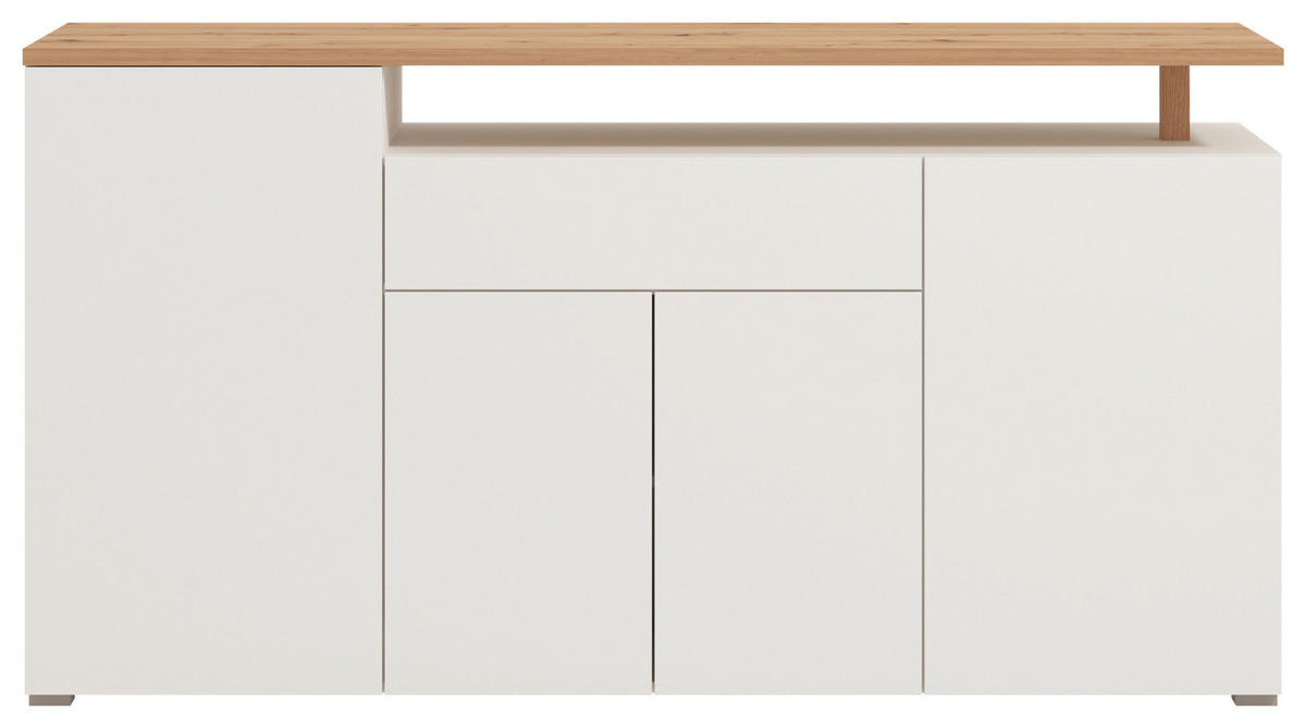SIDEBOARD  in 179,5/94/40 cm  - Weiß/Eiche Artisan, Basics, Holzwerkstoff (179,5/94/40cm) - Carryhome
