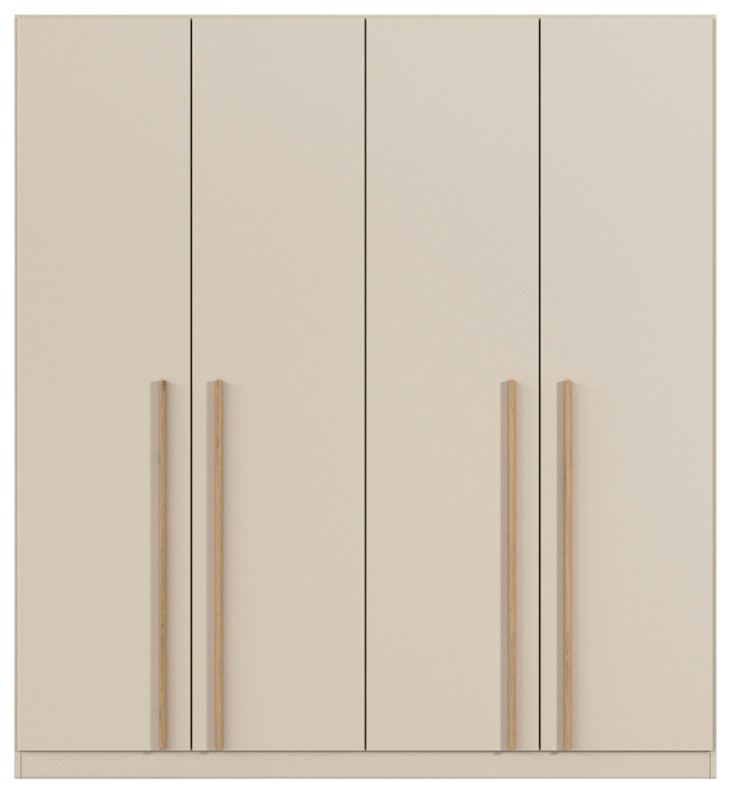 DREHTÜRENSCHRANK 4-türig Champagner, Eiche Artisan  - Champagner/Eiche Artisan, Design, Holz/Holzwerkstoff (181/197/54cm) - Stylife