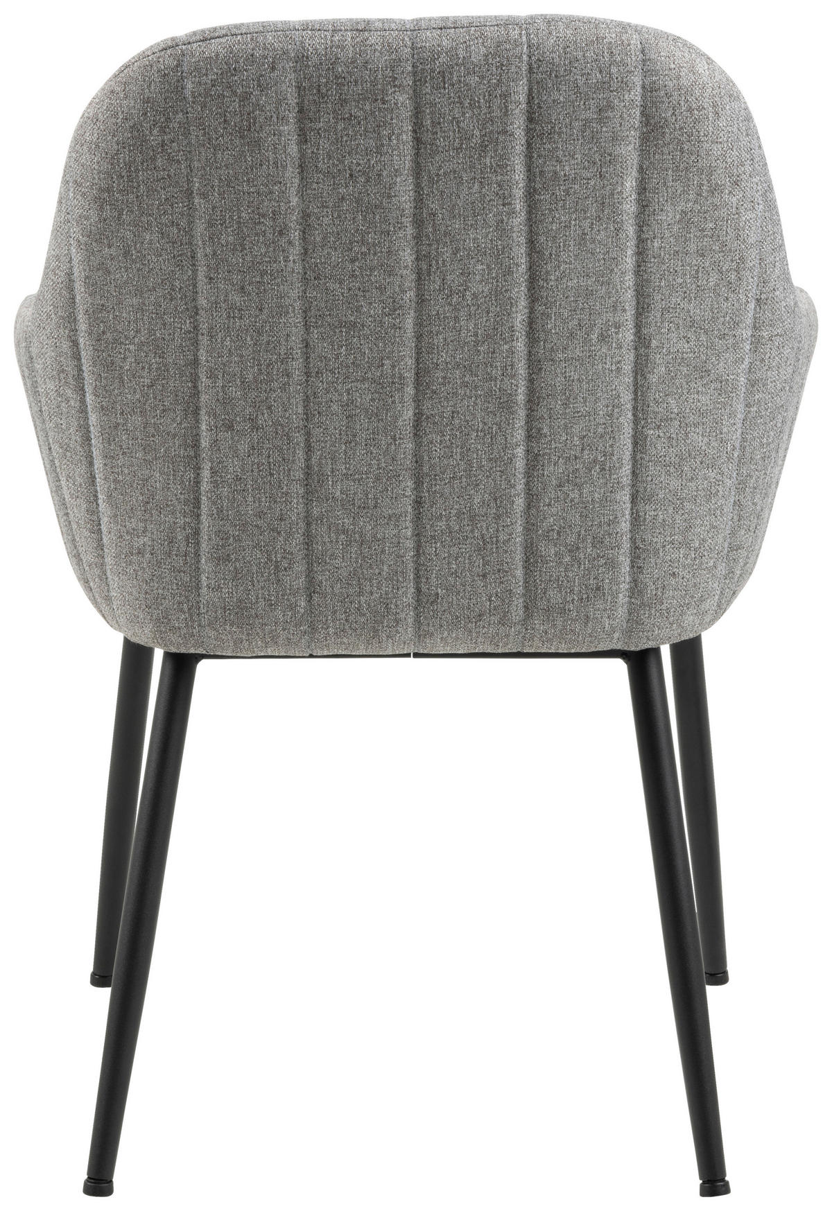 ARMLEHNSTUHL  in Webstoff  - Hellgrau/Schwarz, Trend, Textil/Metall (58/85/61cm) - Ambia Home