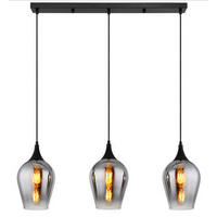 HÄNGELEUCHTE 83/18/120 cm   - Schwarz, Design, Glas/Metall (83/18/120cm) - Globo