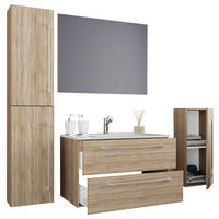 BADEZIMMER  in 147 cm  - Schwarz/Weiß, MODERN, Keramik/Holzwerkstoff (147cm) - MID.YOU