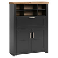 HIGHBOARD  104,5/142,6/42,2 cm  - Graphitfarben/Eiche Artisan, Design, Holzwerkstoff/Metall (104,5/142,6/42,2cm) - SetOne by Musterring