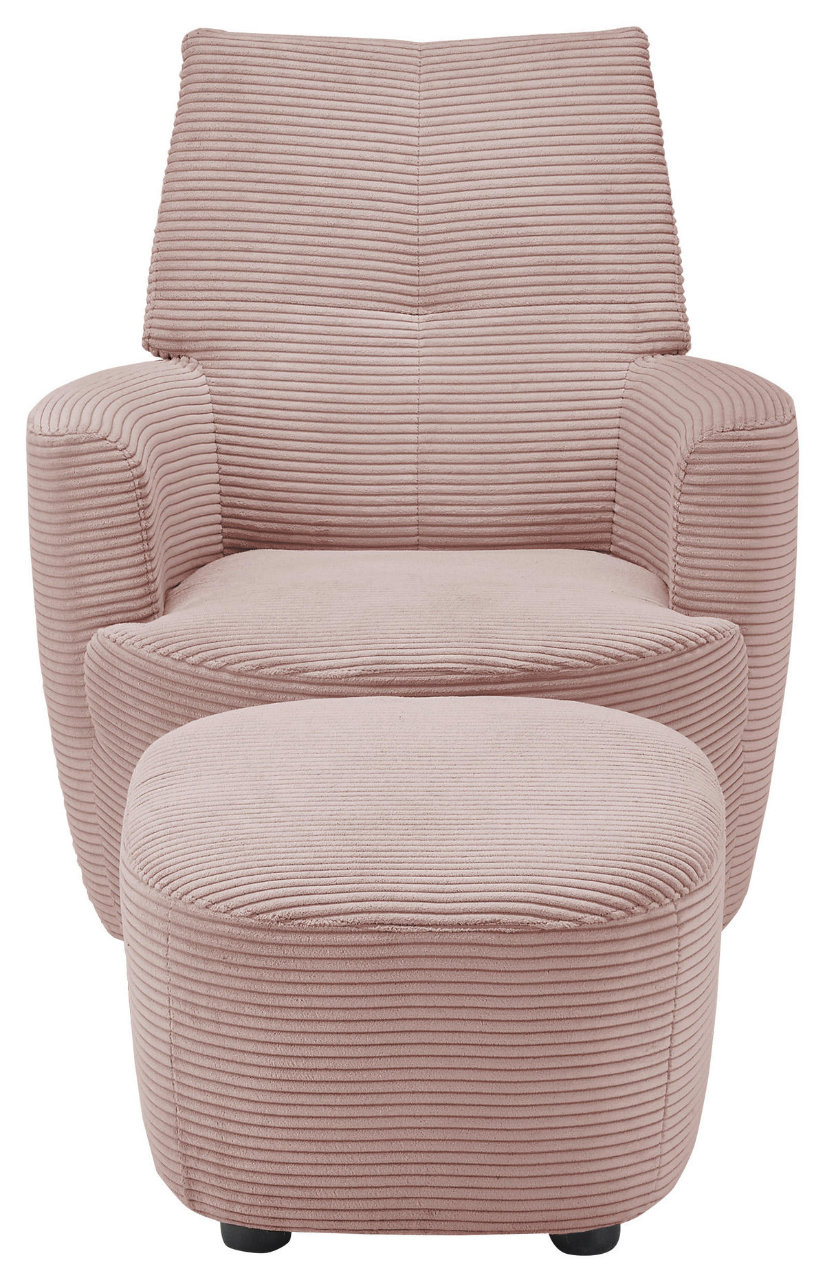 SESSEL Cord Rosa    - Schwarz/Rosa, Design, Textil/Metall (80/96/88cm) - SetOne by Musterring