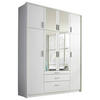 DREHTÜRENSCHRANK in Weiss, Klar  - Klar/Weiss, Design, Glas/Holzwerkstoff (185/231/56cm) - Rauch Möbel