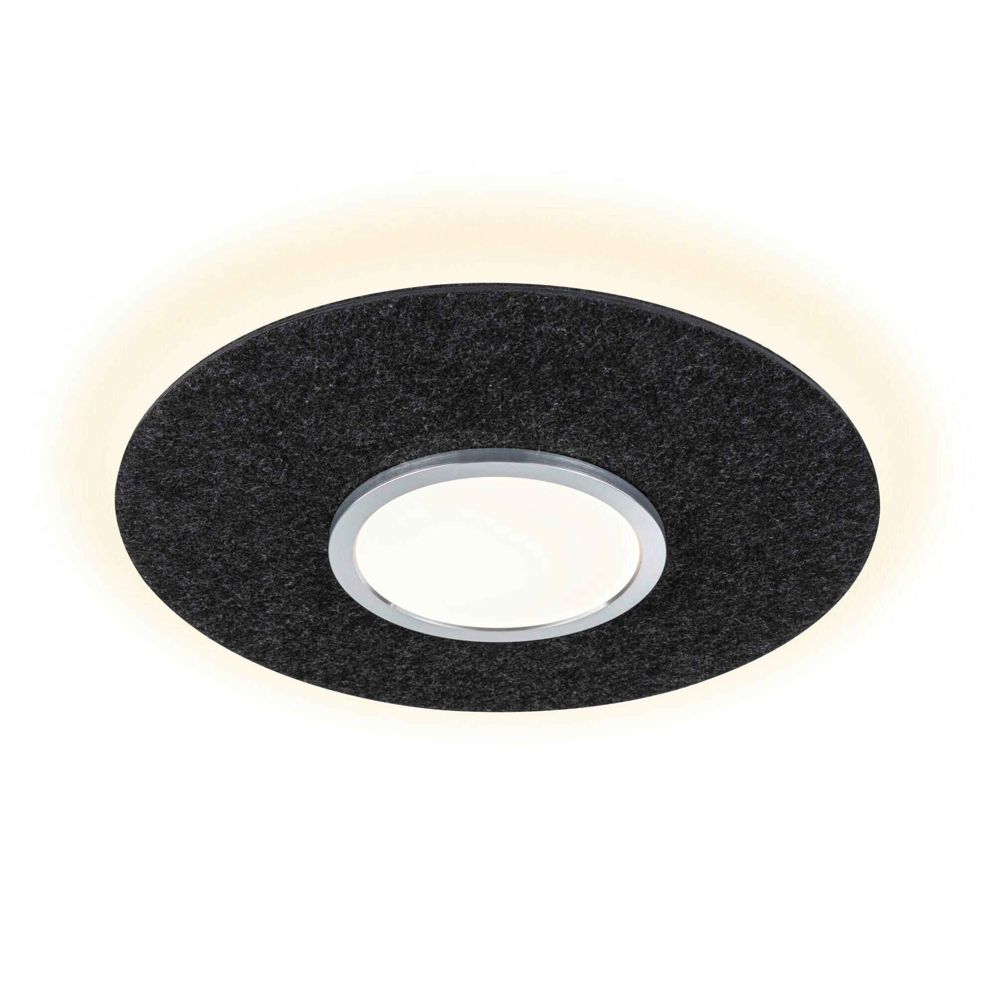 DECKENLEUCHTE Tulga 45,0/5,0 cm   - Anthrazit, Basics, Kunststoff/Textil (45,0/5,0cm) - Paulmann