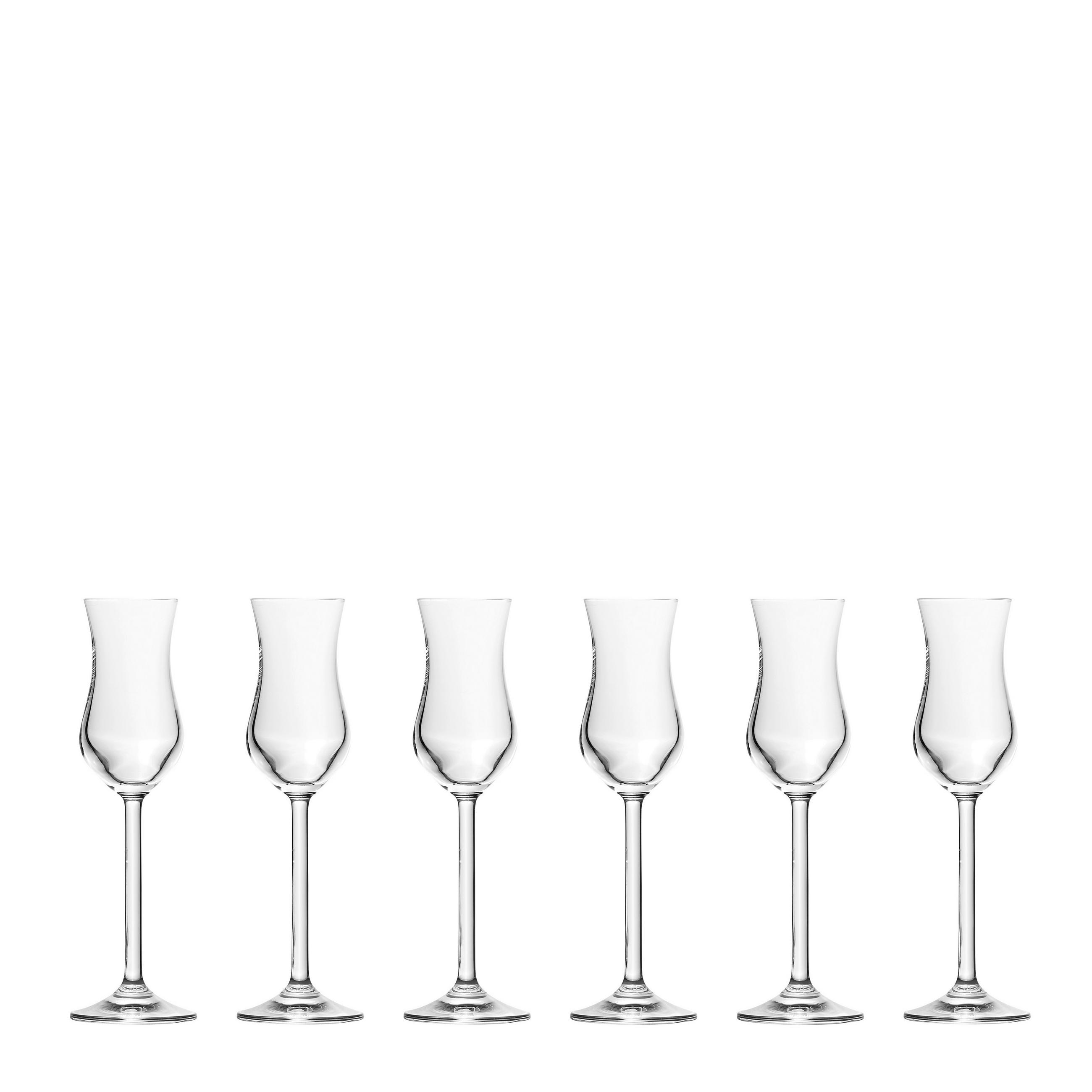 Grappaglas-Set Daily 6-teilig  - Klar, Basics, Glas (20/6cm) - Leonardo