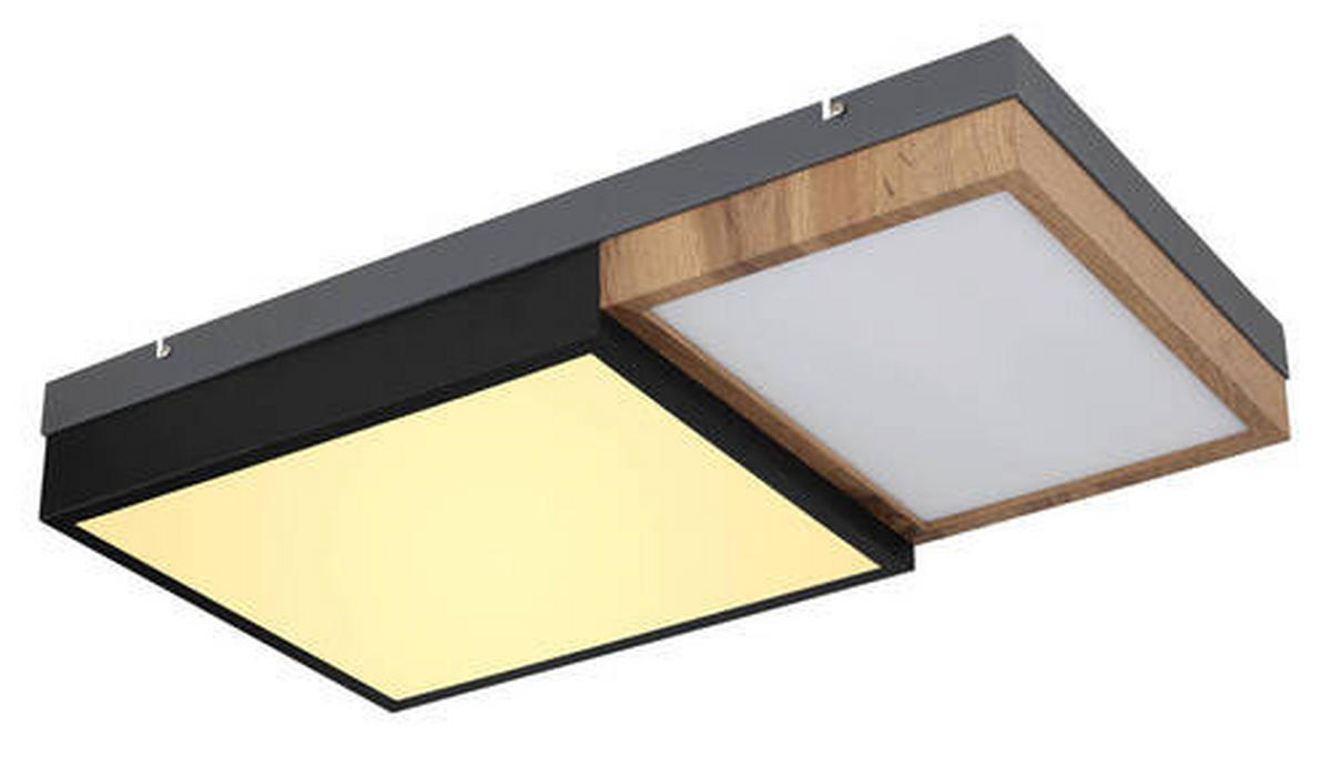 LED-DECKENLEUCHTE 30 W    65/35/9 cm  - Weiss/Opal, Natur, Holzwerkstoff/Kunststoff (65/35/9cm) - Globo