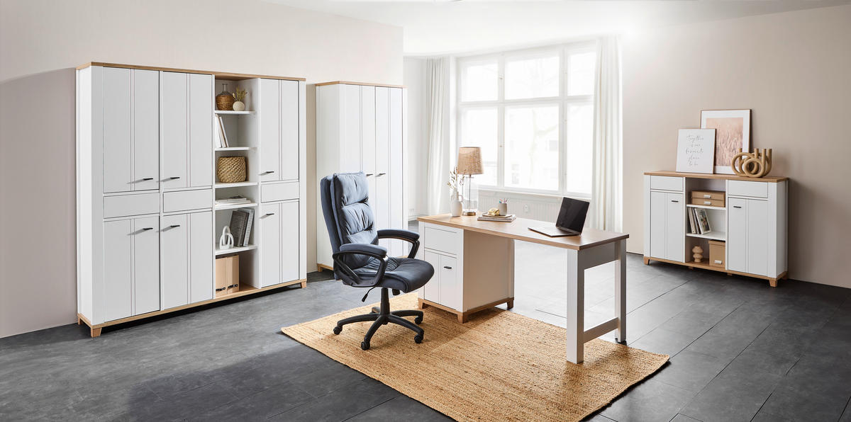 KOMMODE  in 135/99/44 cm  - Graphitfarben/Eiche Artisan, KONVENTIONELL, Holzwerkstoff/Kunststoff (135/99/44cm) - Hom`in