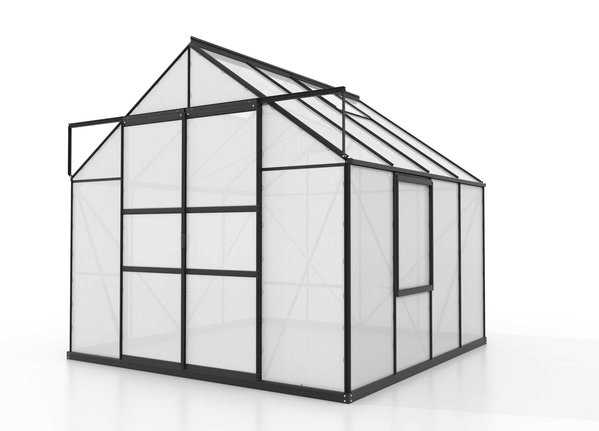 Gewächshausbausatz Meridian 2 6700 6,7 M2 Metall/Kunststoff