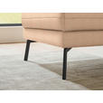 ECKSOFA  in Flachgewebe Lachsfarben  175-224/255-365 cm  - Schwarz/Lachsfarben, Design, Textil/Metall (175-224/255-365cm) - Dieter Knoll