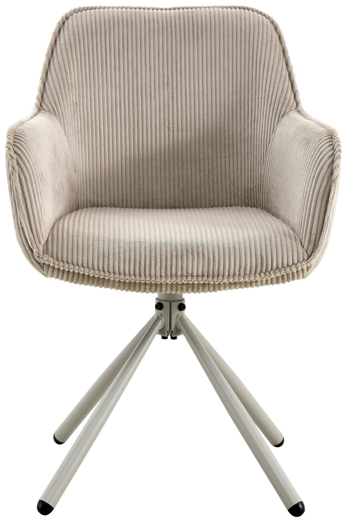 ARMLEHNSTUHL  in Eisen Cord  - Beige/Hellgrau, MODERN, Holz/Textil (61/91/59cm) - Livetastic