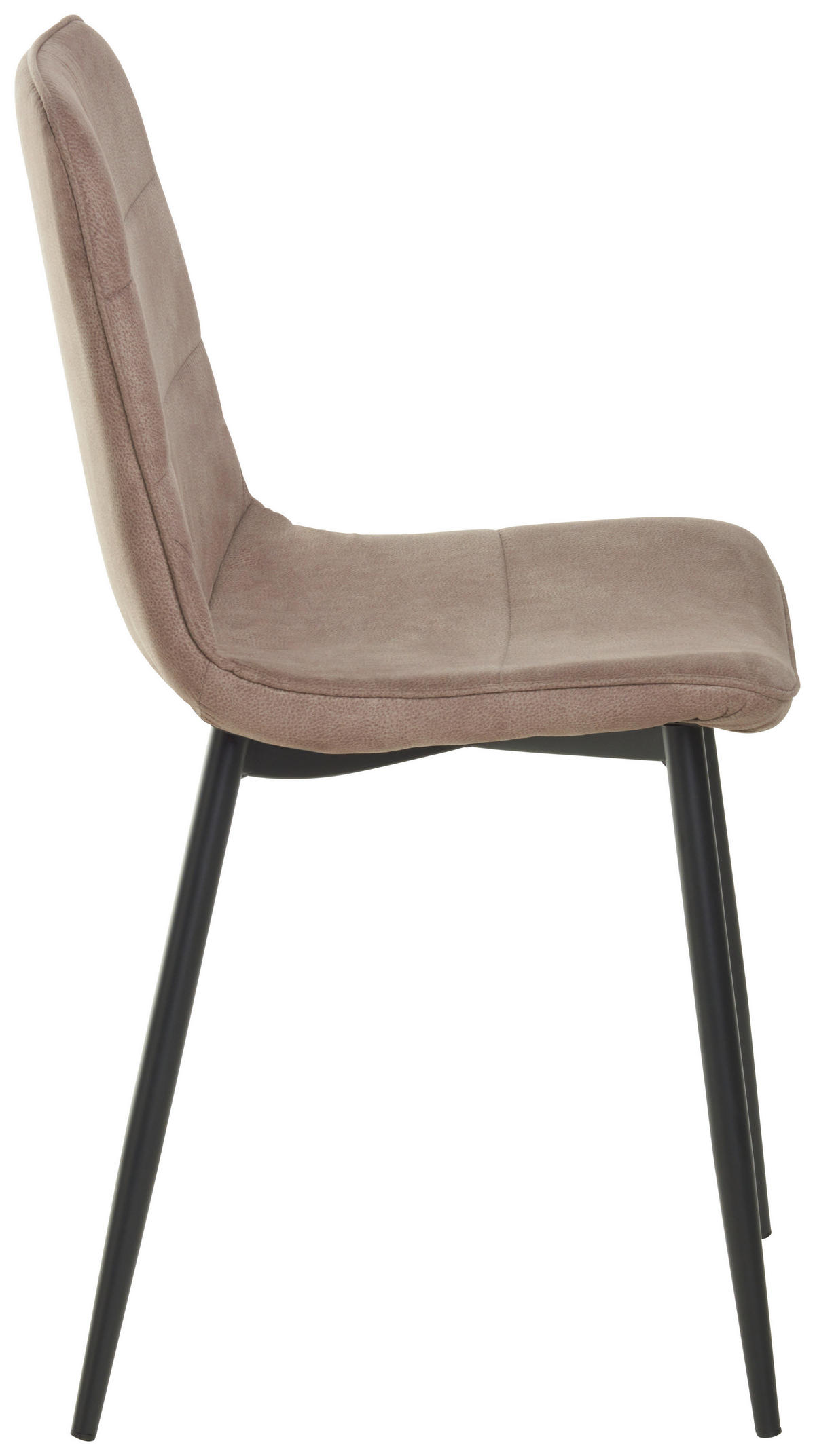 STUHL Webstoff Taupe  - Taupe/Schwarz, MODERN, Textil/Metall (47/84/52cm) - Livetastic