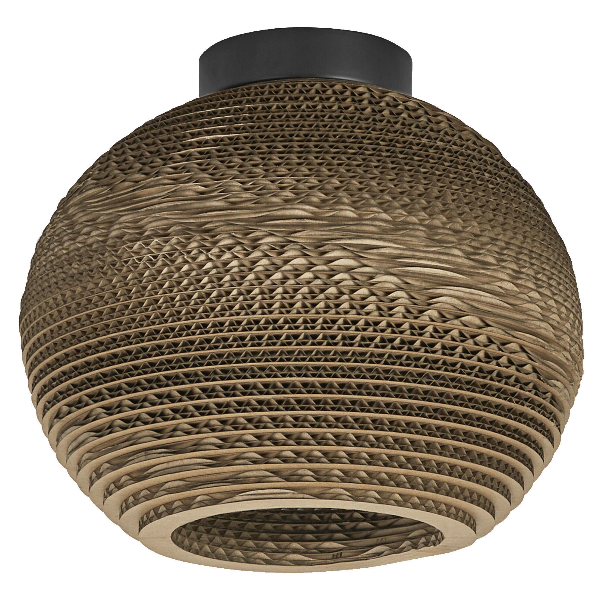 DECKENLEUCHTE  26/23 cm    - Braun, Natur, Karton/Metall (26/23cm) - Osram