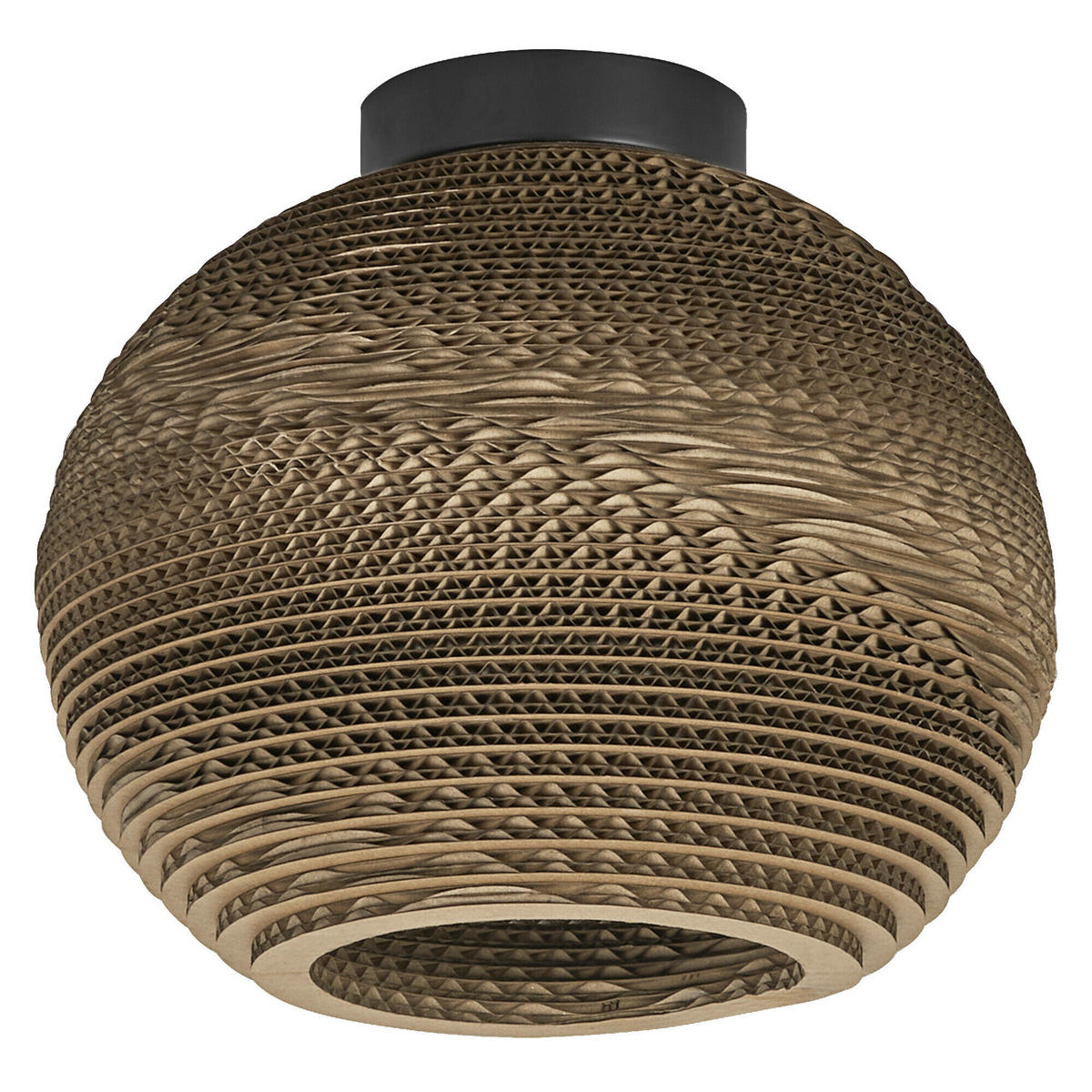 DECKENLEUCHTE 26/23 cm   - Braun, Natur, Karton/Metall (26/23cm) - Osram