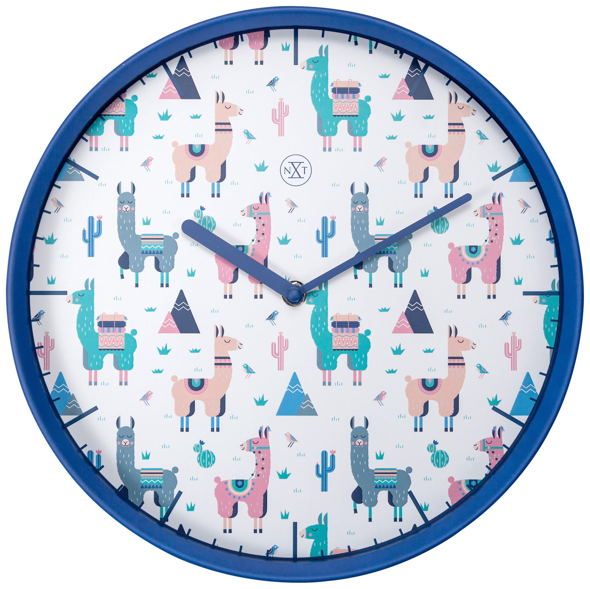 WANDUHR 30/30/5,5 cm   - Blau/Multicolor, Basics, Kunststoff (30/30/5,5cm)
