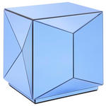 BEISTELLTISCH in Glas, Holzwerkstoff 40/40/40 cm  - Blau, Trend, Glas/Holzwerkstoff (40/40/40cm) - Novel