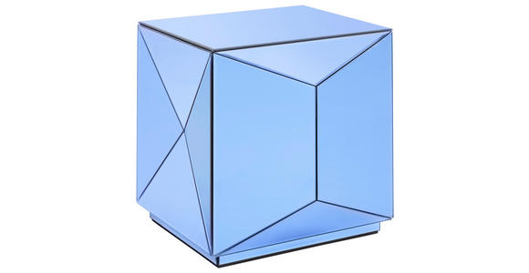 BEISTELLTISCH in Glas, Holzwerkstoff 40/40/40 cm  - Blau, Trend, Glas/Holzwerkstoff (40/40/40cm) - Novel