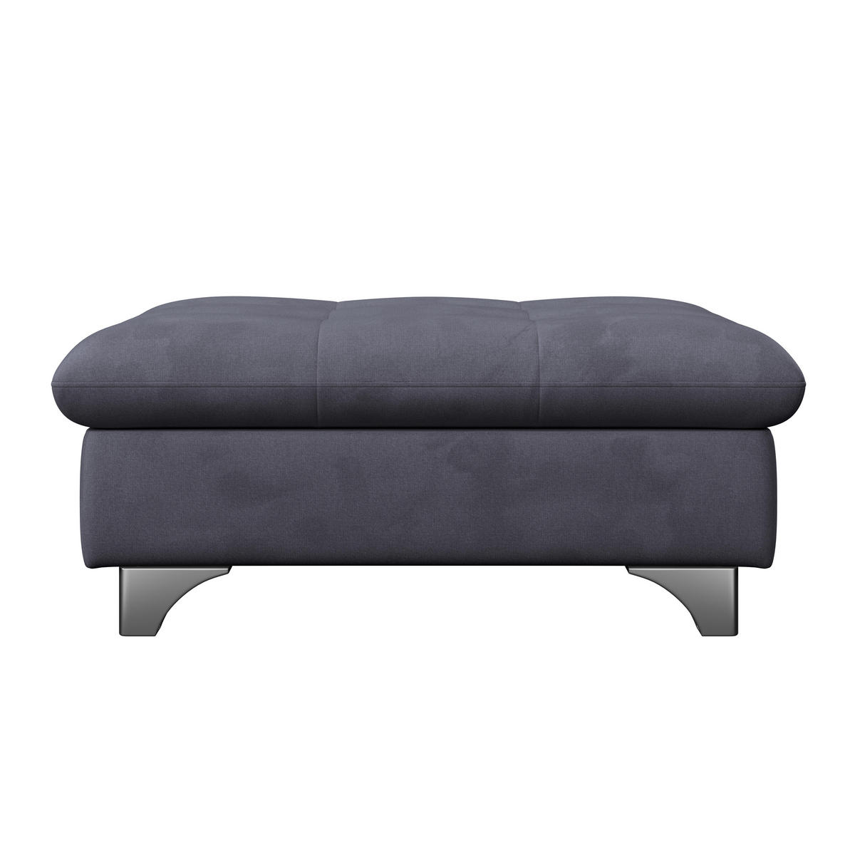 HOCKER Chenille Dunkelblau  - Chromfarben/Dunkelblau, KONVENTIONELL, Textil/Metall (108/46/108cm) - Livetastic