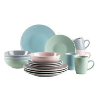 KOMBISERVICE Elissa II 16-teilig  - Türkis/Rosa, Basics, Keramik - Mäser
