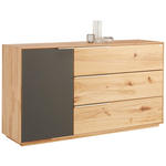 SIDEBOARD in 150/82/42 cm - Anthrazit/Buchefarben, Natur, Glas/Holz (150/82/42cm) - Valnatura