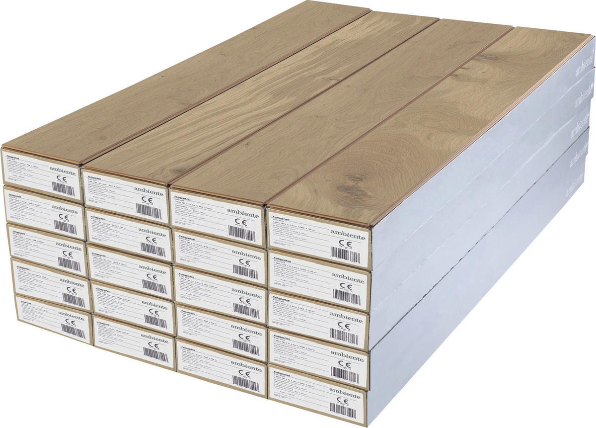 LANDHAUSDIELE Bergeiche Kaschmir  per  m² - Eichefarben/Weiß, Trend, Holz (180/17,5/1,1cm) - Waldwelt