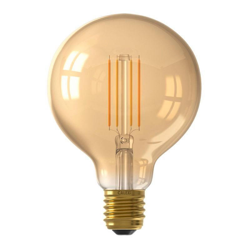 LED ŽÁROVKA E27 - jantarové barvy, Lifestyle, kov/sklo (9,5/13,5cm) - Boxxx