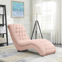 RELAXLIEGE Mikrofaser Rosa  - Schwarz/Rosa, Design, Kunststoff/Textil (67/90/159cm) - P & B