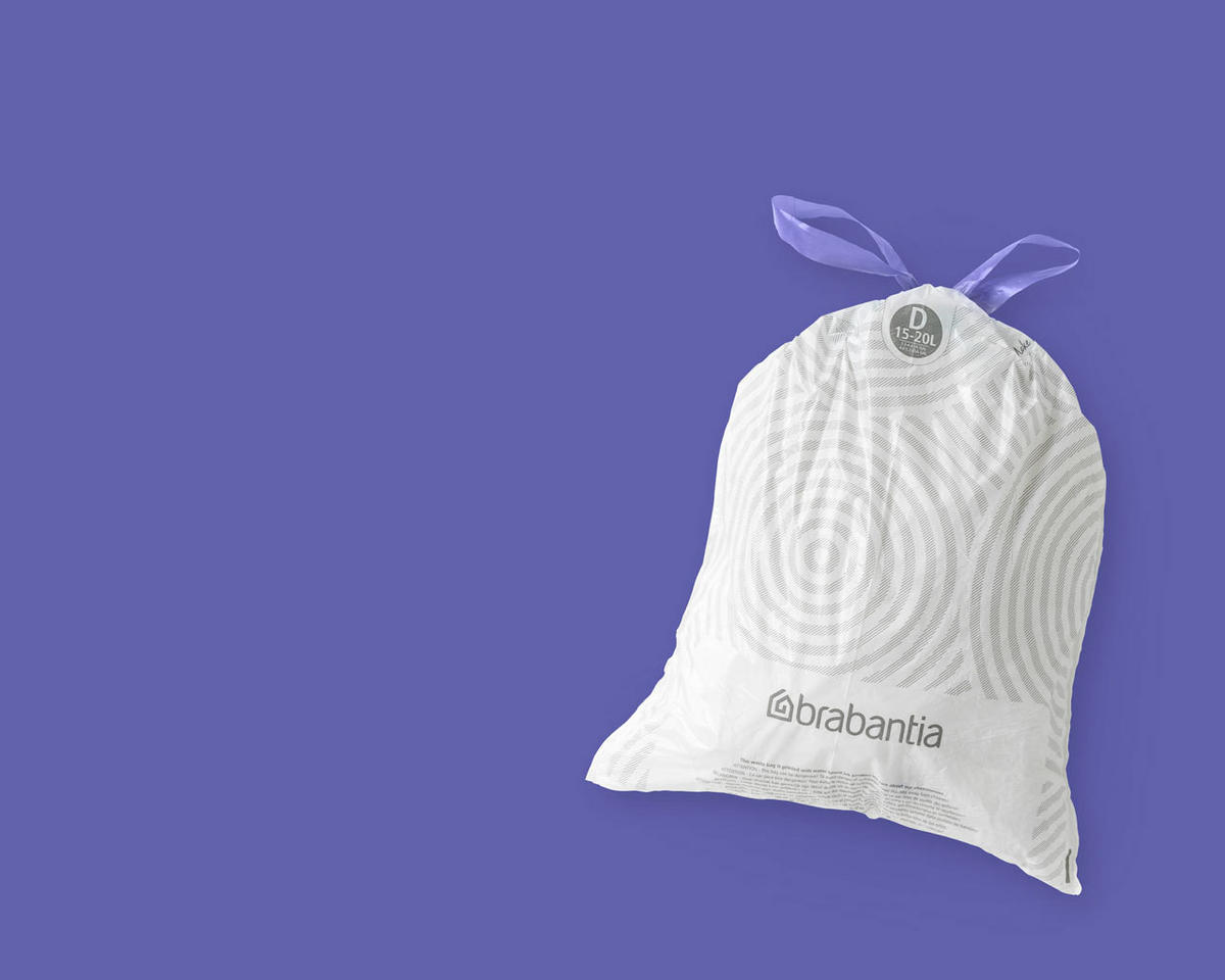 Avfallspåsar - vit, Basics, plast (15-20l) - Brabantia