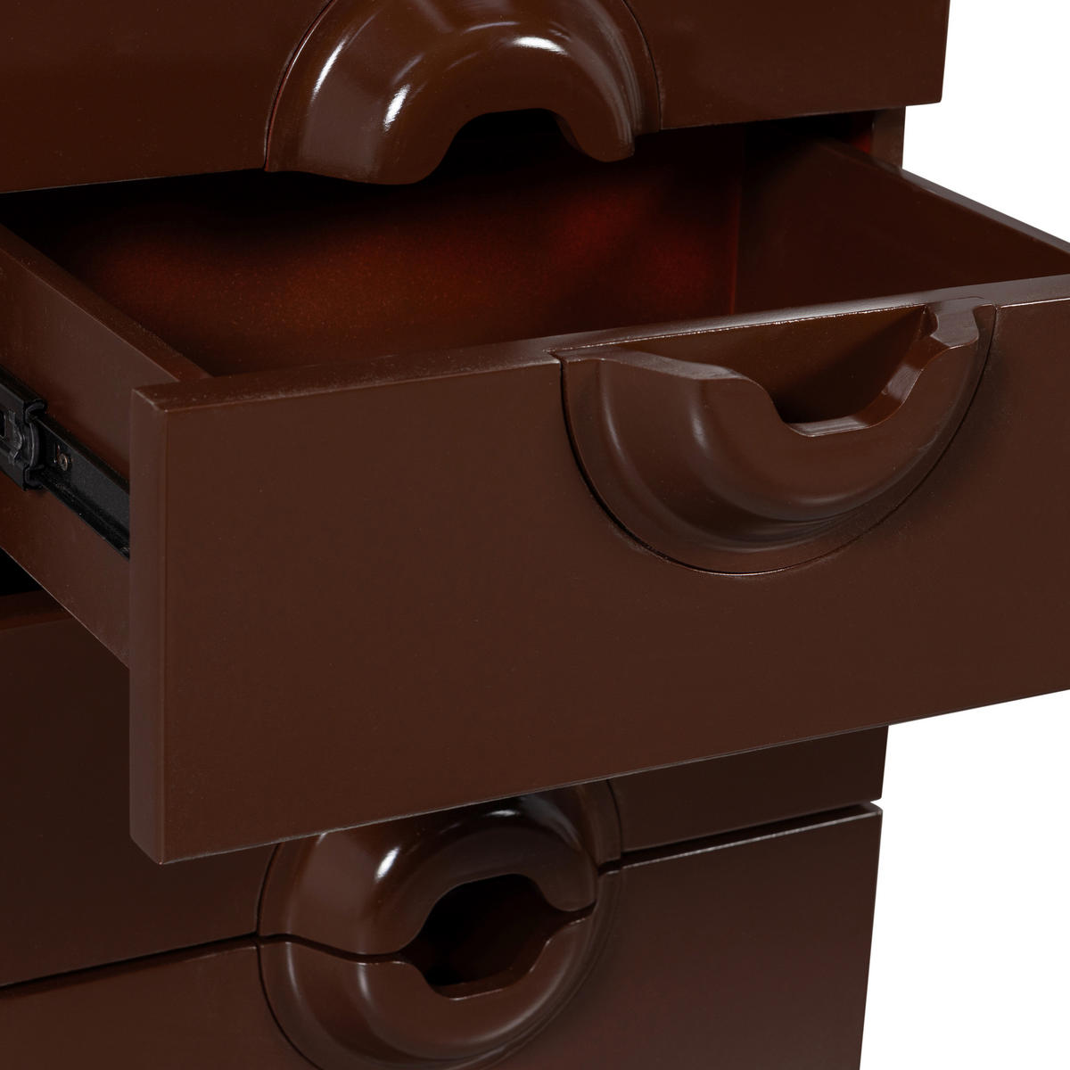 KOMMODE Merge, 44/120/45 cm, 6 Schublade(n)  - Rot/Braun, Design, Holz (44/120/45cm) - Livetastic