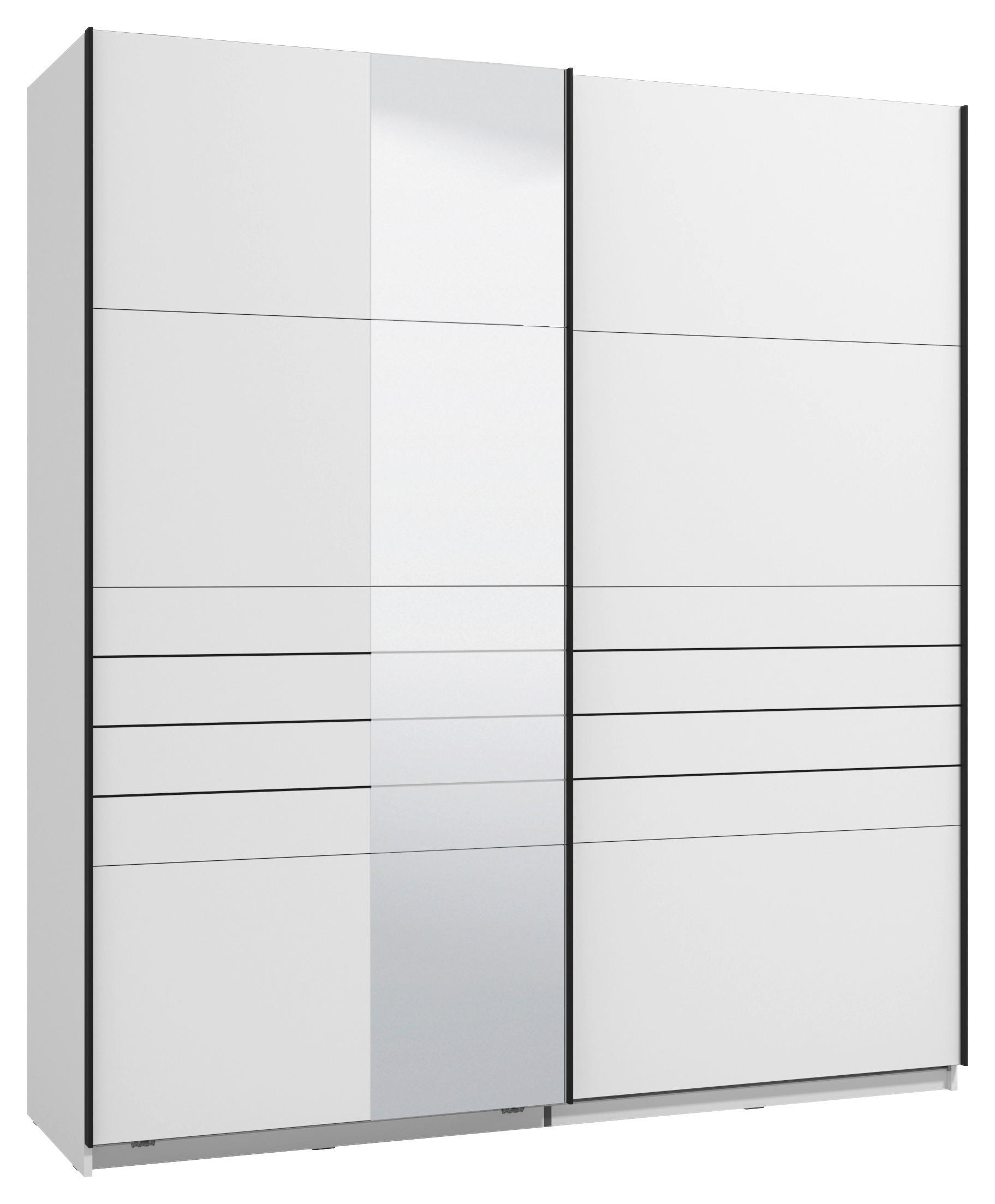 Mid.you Schwebetürenschrank Weiß 195x217.5x61 cm