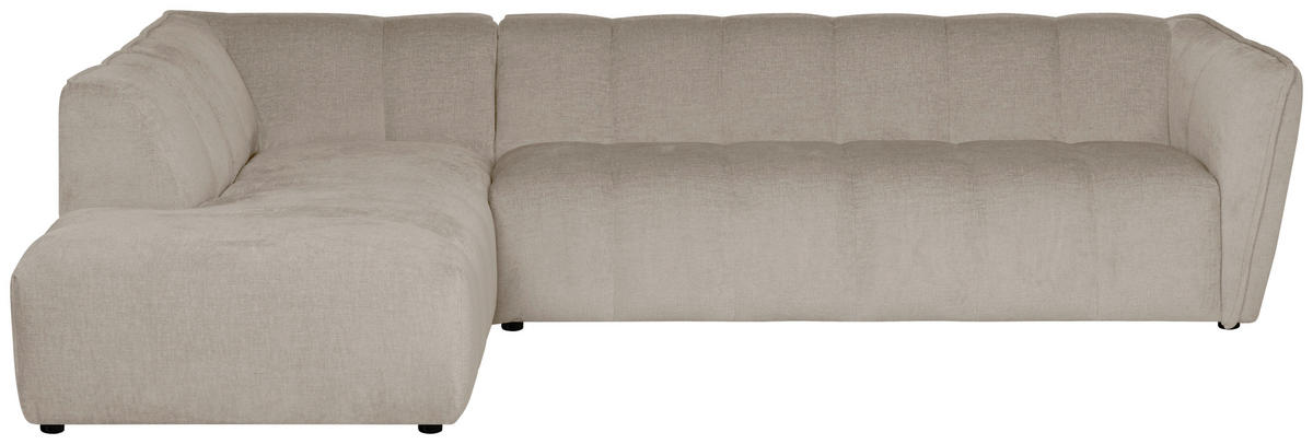 ECKSOFA LIVOLI in Chenille Creme  218/290 cm  - Creme, Design, Textil (218/290cm) - MID.YOU
