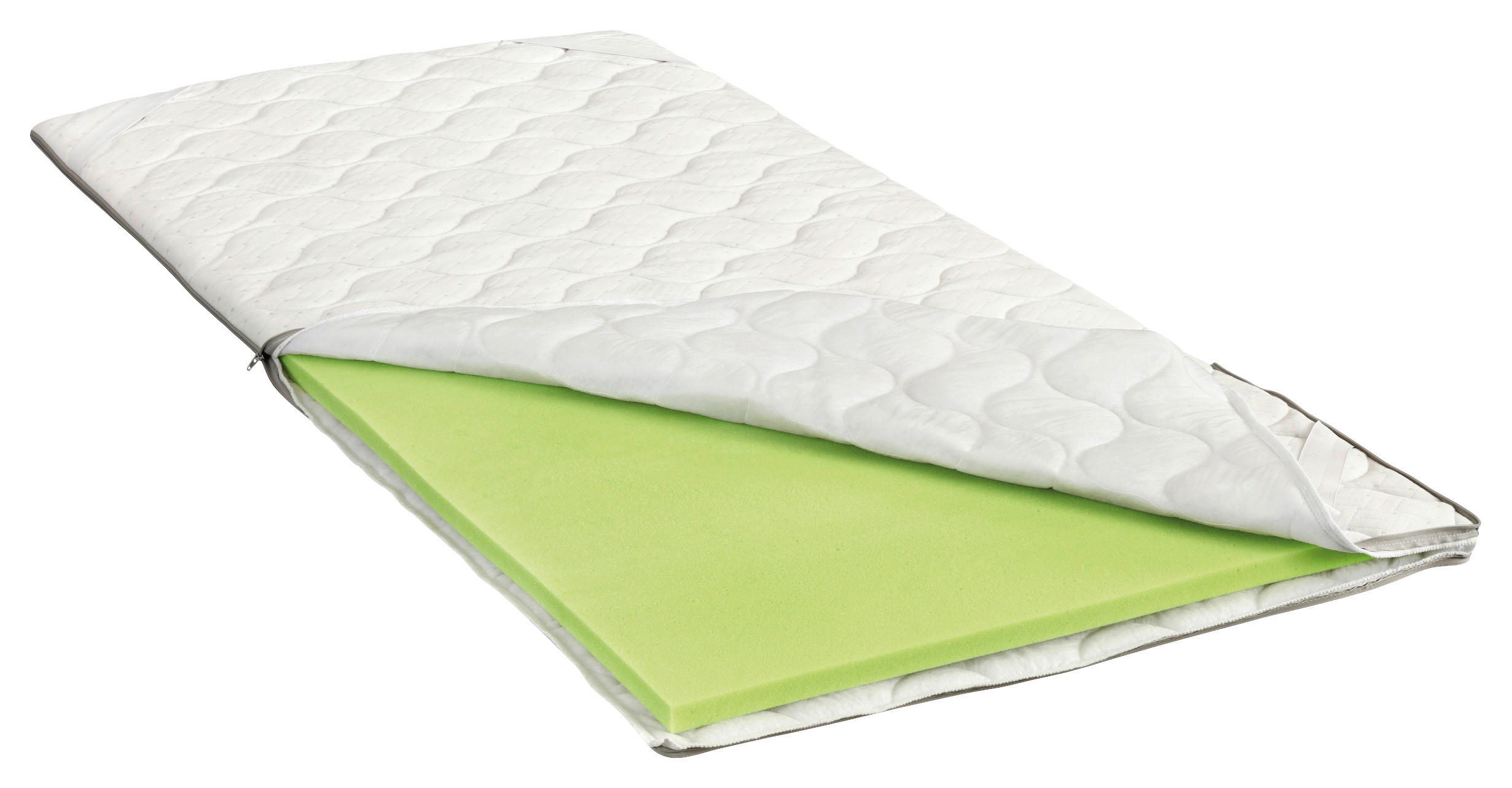 VRCHNÝ MATRAC, 90/200 cm - biela, Basics, textil (90/200cm) - Sleeptex