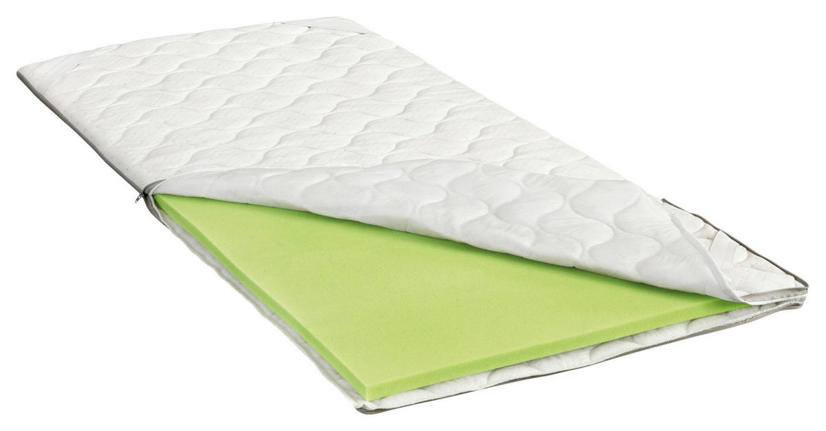 VRCHNÍ MATRACE, 90/200 cm - bílá, Basics, textil (90/200cm) - Sleeptex