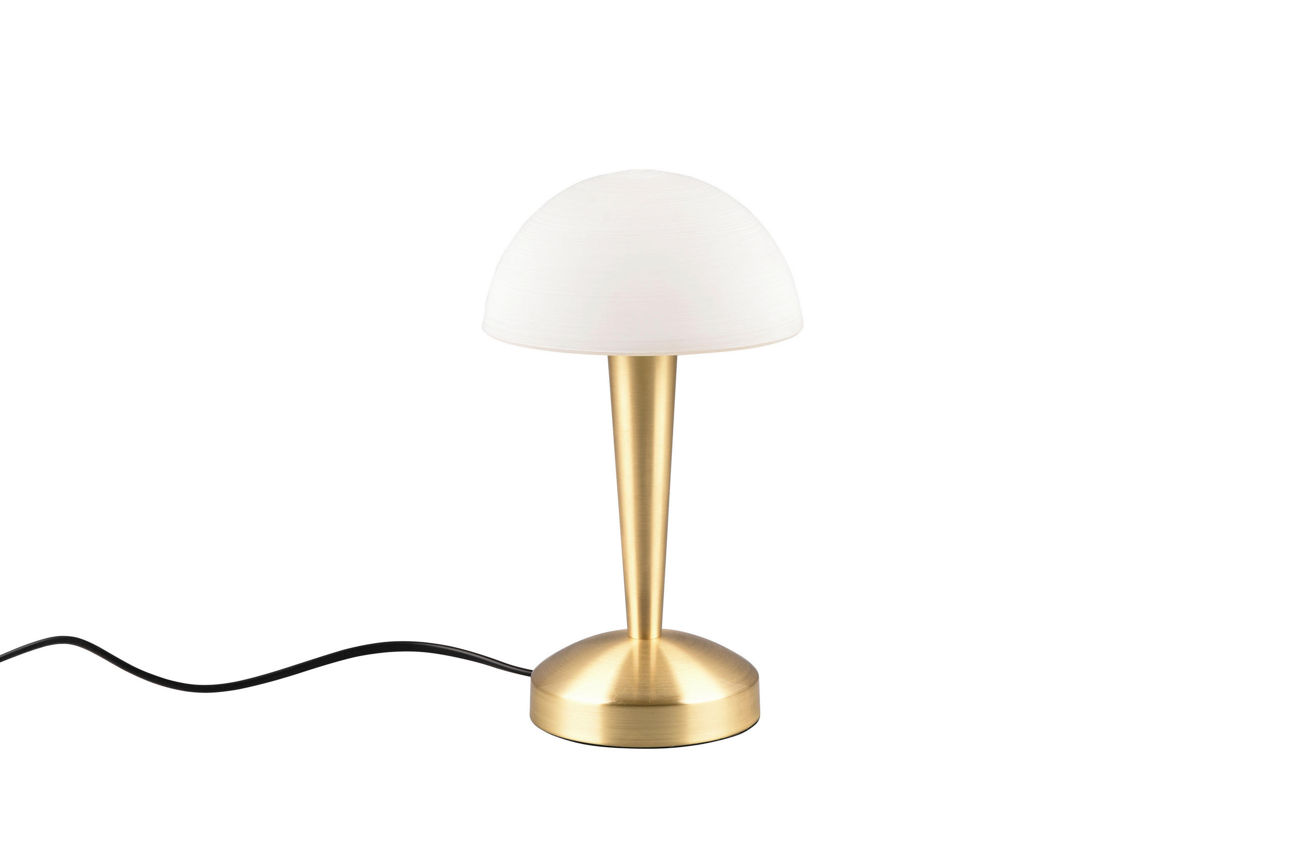 TISCHLEUCHTE CANARIA 15/26,5 cm  - Messingfarben/Weiß, Basics, Glas/Metall (15/26,5cm)