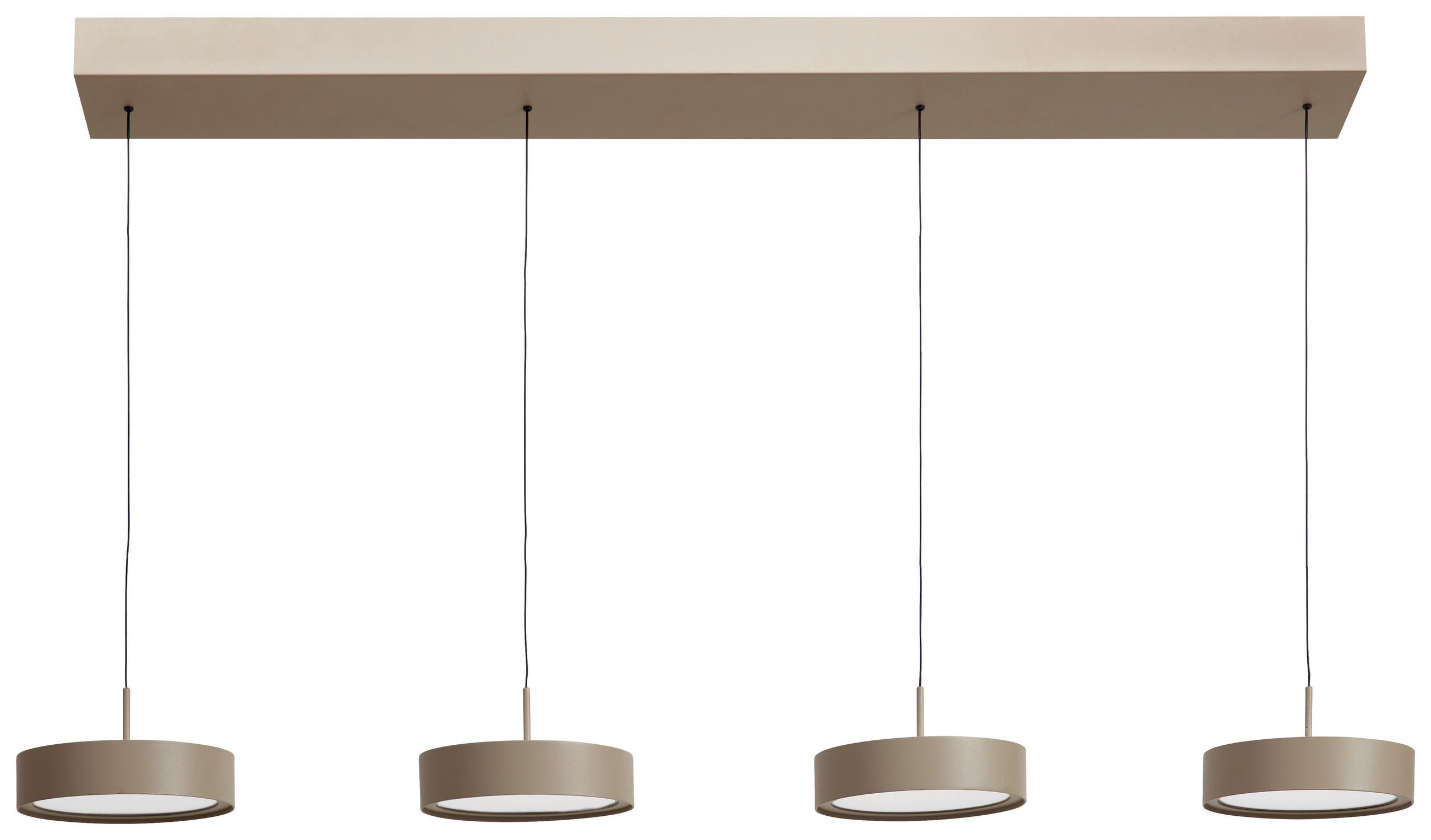 LED-HÄNGELEUCHTE 118/17,5/180 cm    - Sandfarben, Design, Metall (118/17,5/180cm) - Dieter Knoll